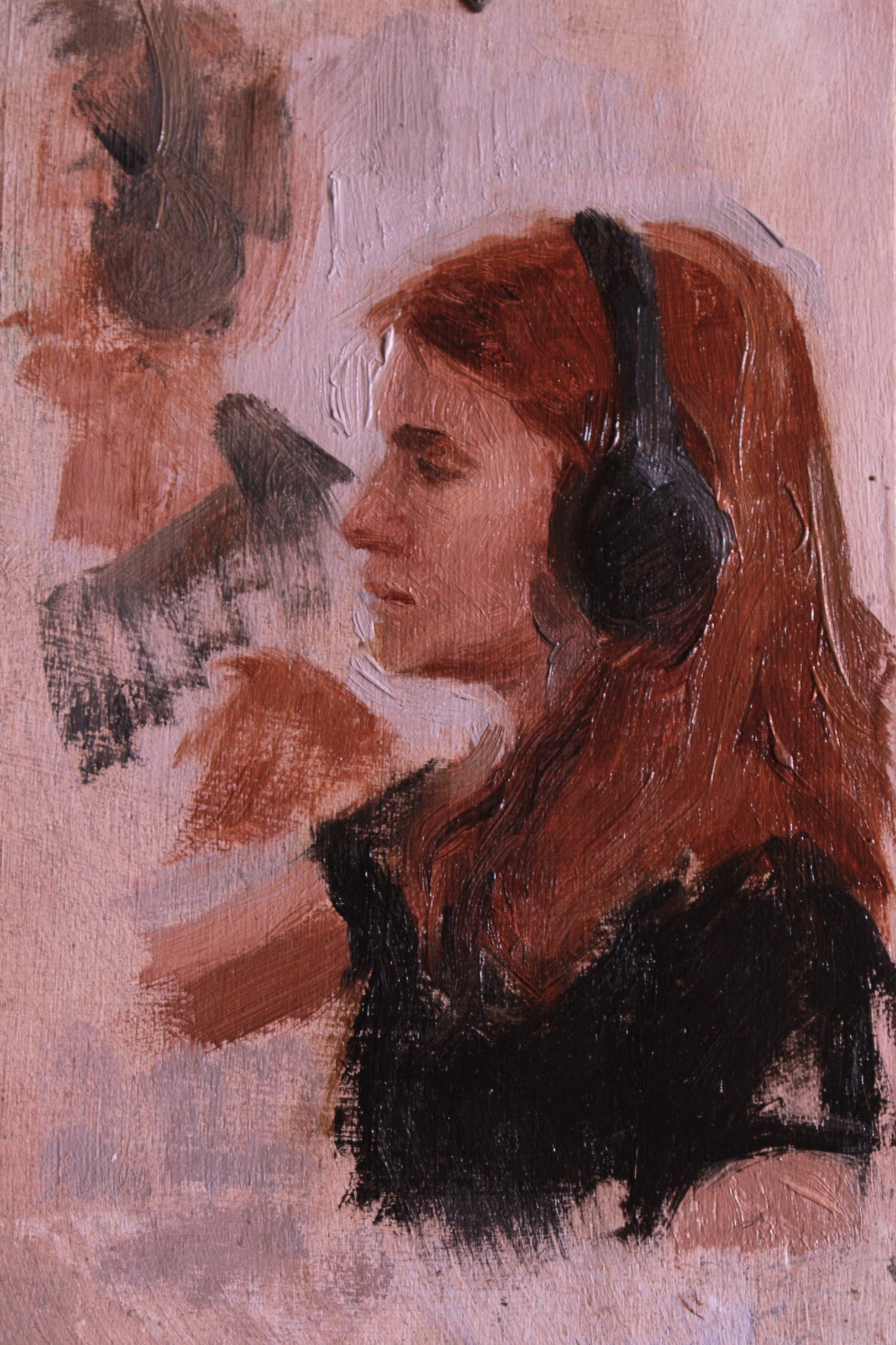 Alina dibujando, obra de Sofía Centurión