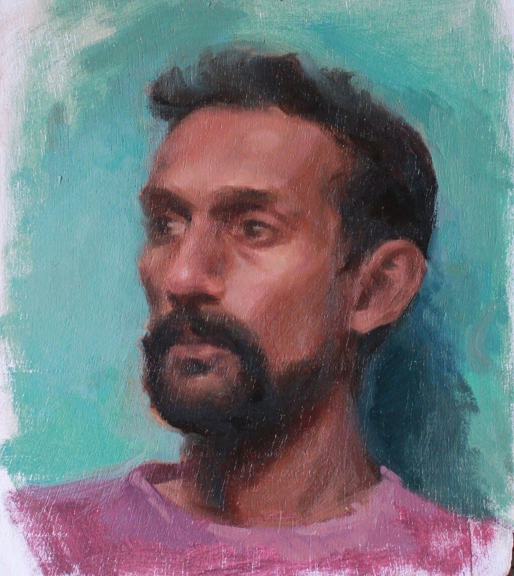 Estudio de retrato, obra de Sofía Centurión